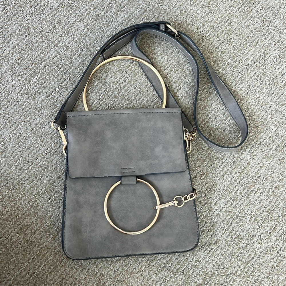 Crossbody bag with gold hardware